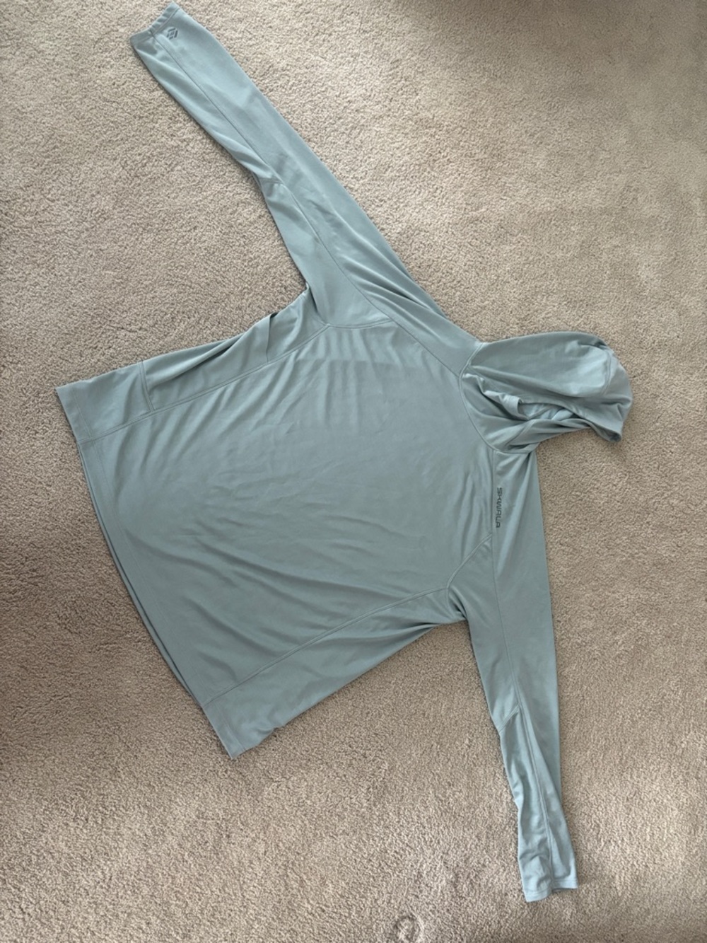 Men's Hooded Long Sleeve Performance Tee - Light Sage